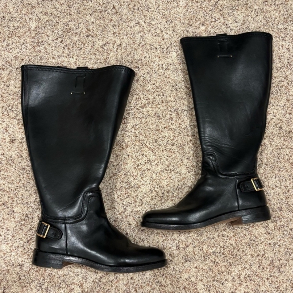 Franco Sarto Black Leather Riding Boots